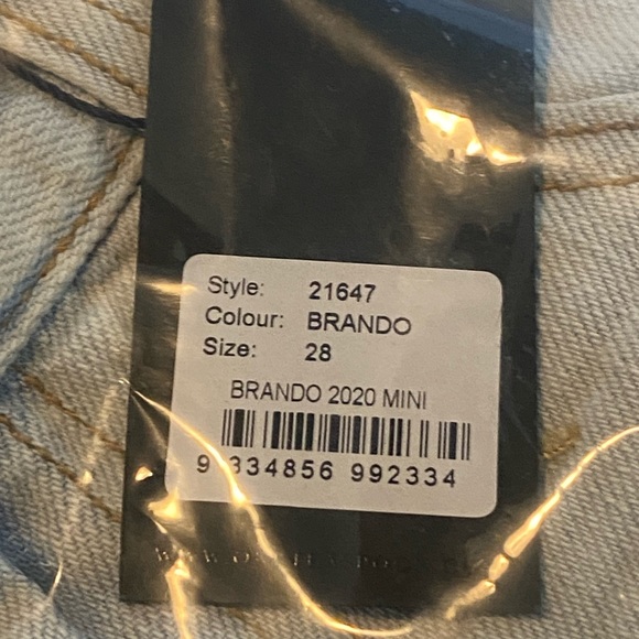 One Teaspoon Brando Tattered Denim Mini Skirt - Picture 3 of 3